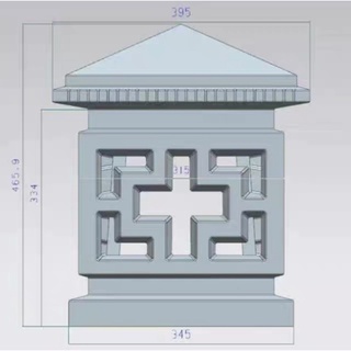 khuôn đúc trụ đèn (trang trí nhà của sân vườn)