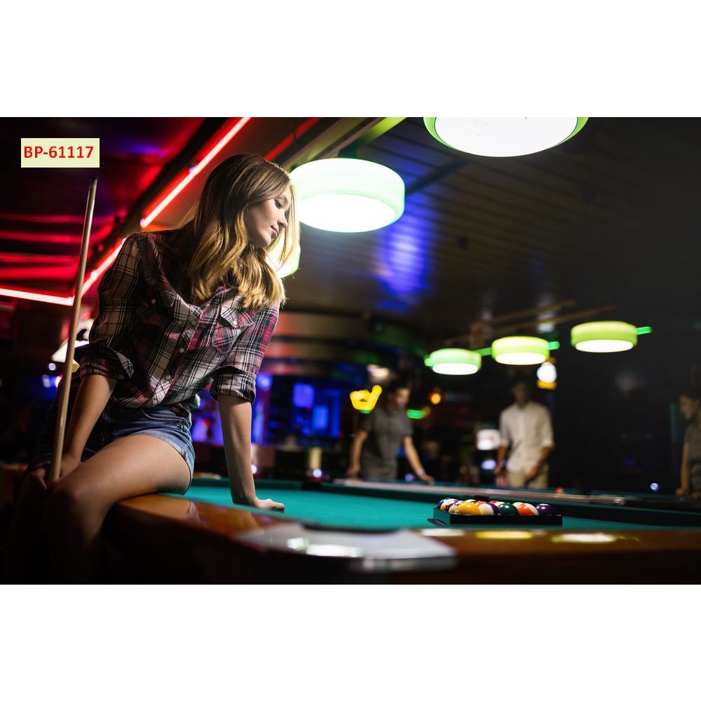 Tranh dán tường 3D Club bida in theo kích thước yêu cầu – Không giới hạn kích thước