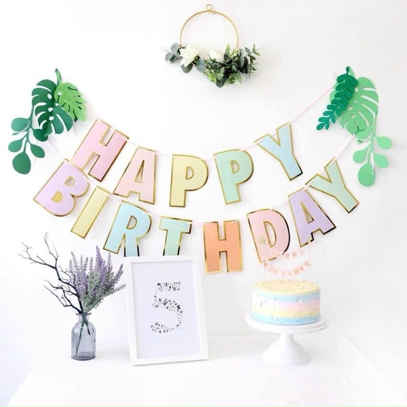 Dây chữ Happy Birthday - Happy FULLMONTH-Happy Anniversary- phụ kiện sinh nhật LyNaShop
