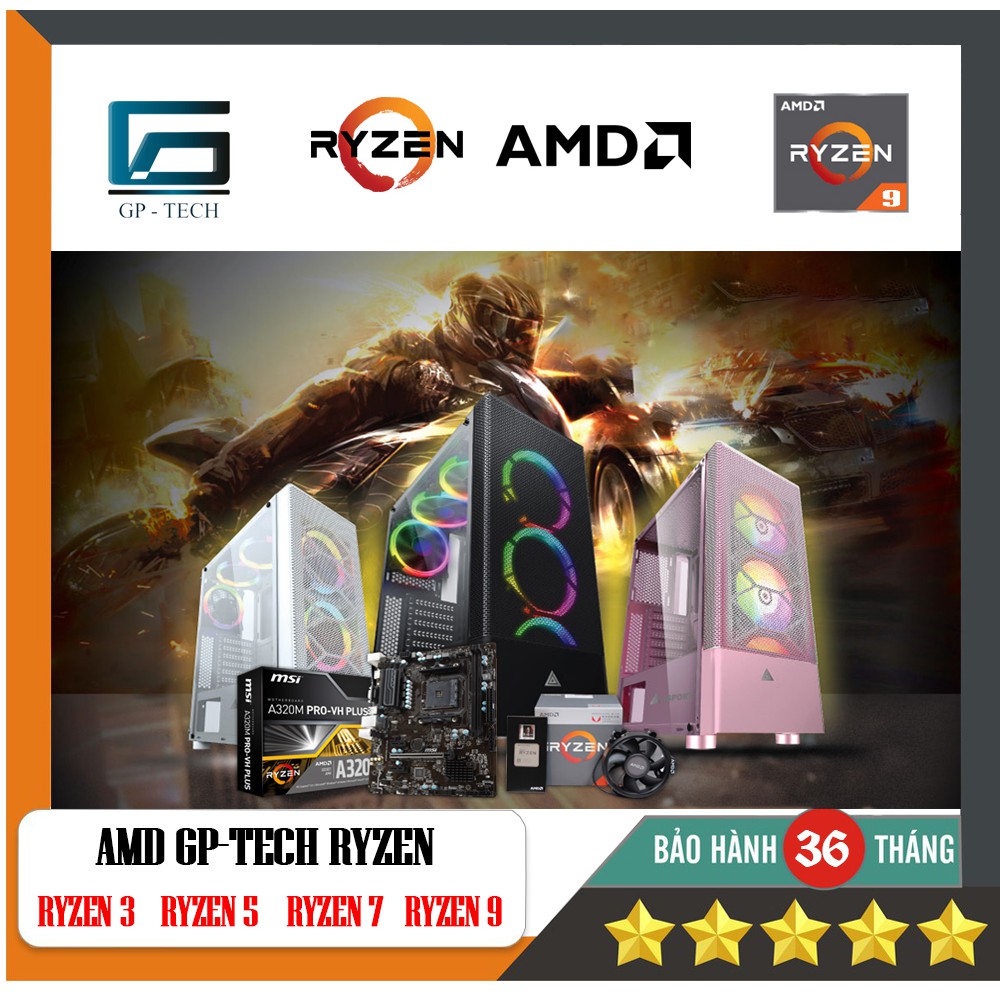 Máy Cày Game AMD RYZEN 5 2400G / Asus A320 / DDR4 8GB / SSD 128GB + TẶNG PHÍM CHUỘT NEW