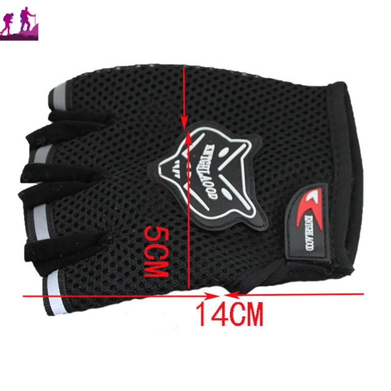 Găng Tay Lưới Thể Thao Hở Ngón Chống Trượt Thoáng Khí Cho Người Lớn Và Trẻ Em