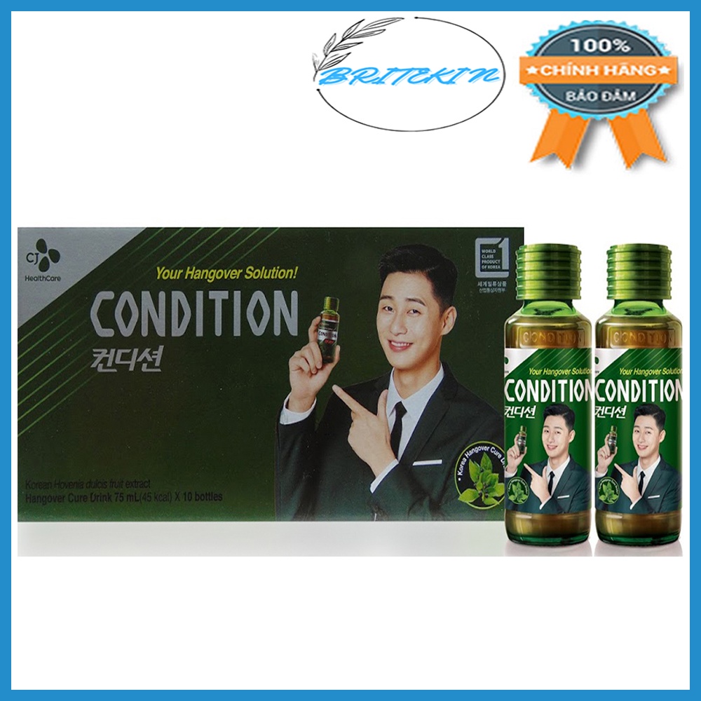 Hộp 10 Chai Nước Giải Rượu, Mát Gan Condition 75ml