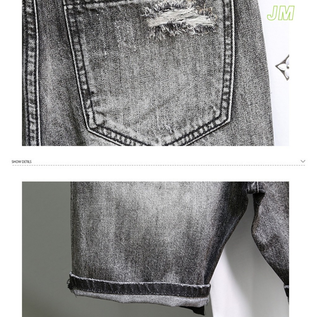 Quần Short Nam VNXK SH256JM Short Jean Nam Xám Họa Tiết mẫu hót trẻ trung (44-70KG) | BigBuy360 - bigbuy360.vn