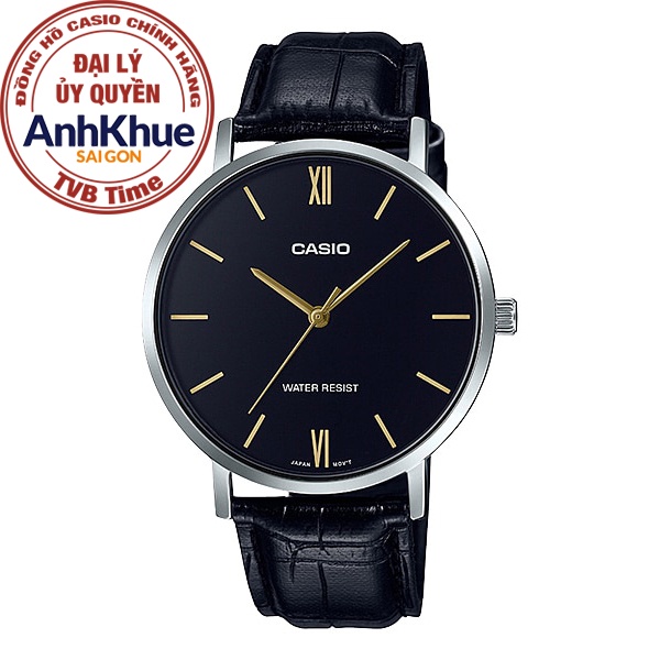 Đồng hồ nam dây da Casio Standard chính hãng Anh Khuê MTP-VT01L-1BUDF