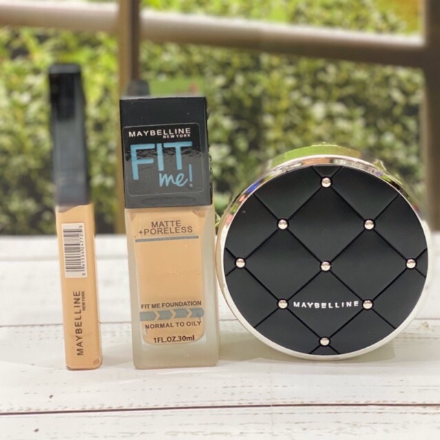 (hàng Mới Về) Hộp Phấn Mắt Maybelline Fitme 3 Trong 1 Chất Lì Và Se Khít Lỗ Chân Lông