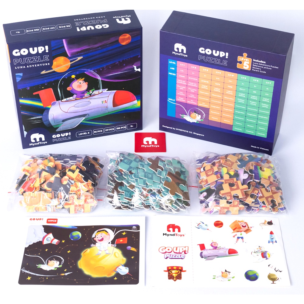 Ghép Hình Puzzle Cấp Độ 5 Chủ Đề Cuộc Phiêu Lưu Của Luna Cho Bé từ 4,5 Tuổi - hiệu MyndToys