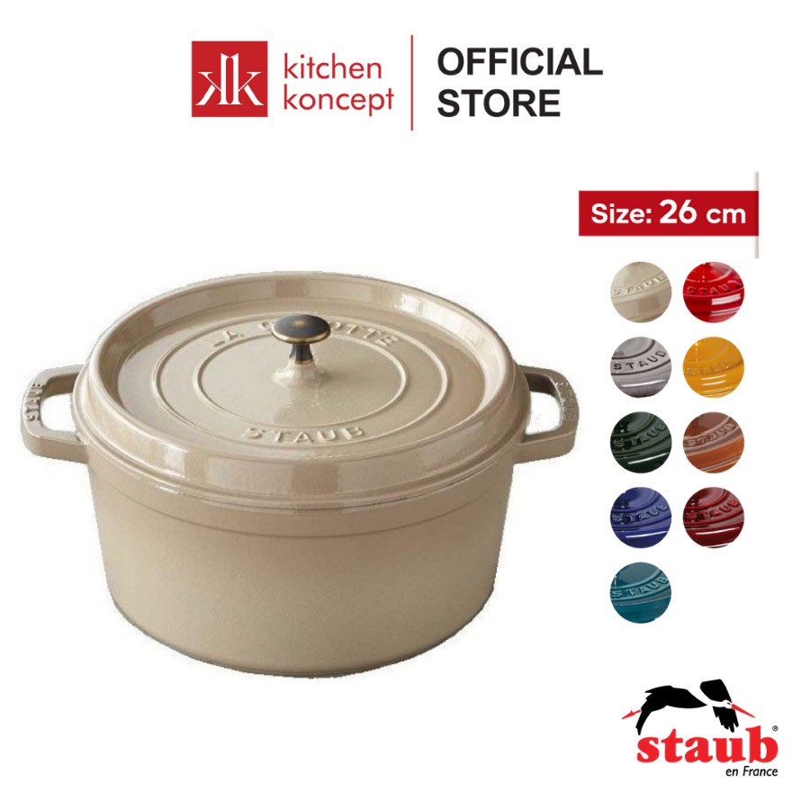 Staub - Nồi tròn cao cấp sang trọng - 26cm ( nhiều màu )