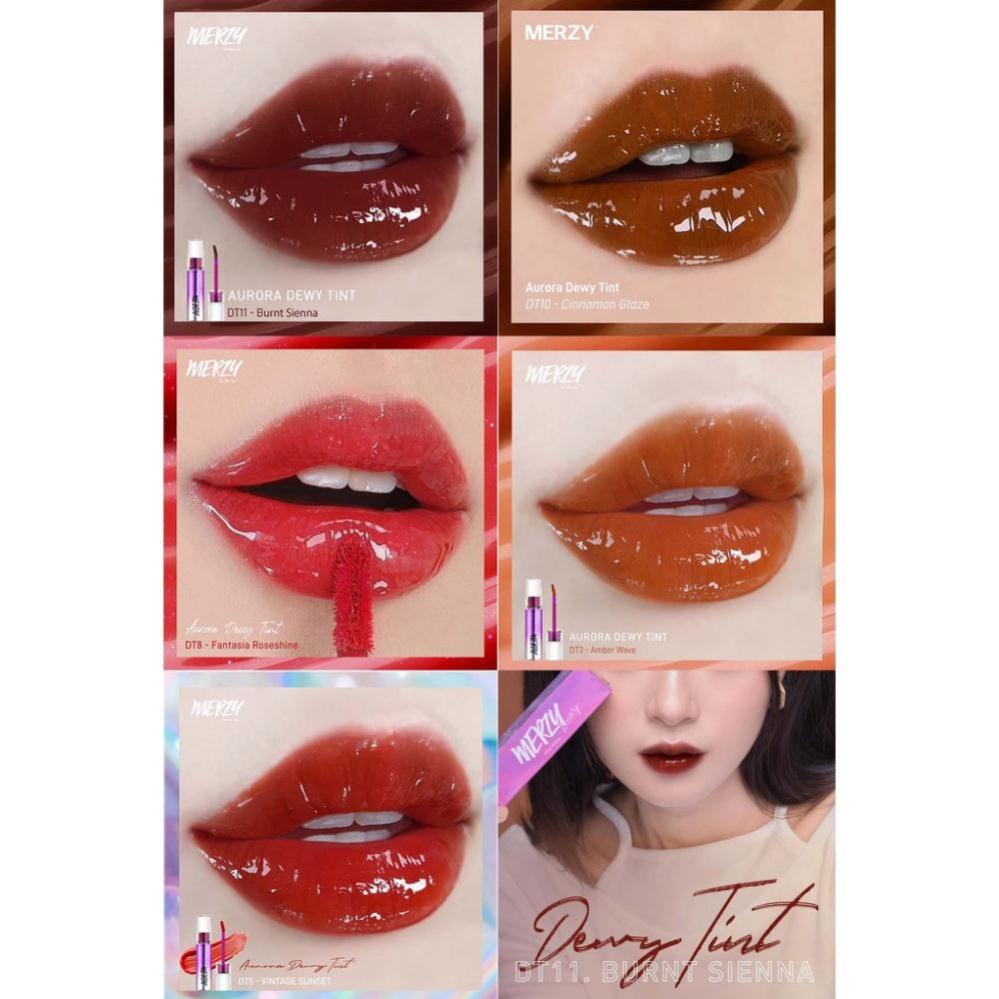 Son tint bóng siêu lì cho đôi môi căng mọng Merzy Aurora Dewy Tint 5.5g SHOPSONMOI