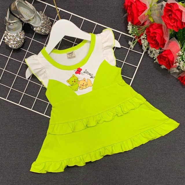 12_24kg ( có số đo áo) Váy bèo mèo chất đẹp xinh cho bé gái ảnh thật, video KHĂN RẰN SHOP