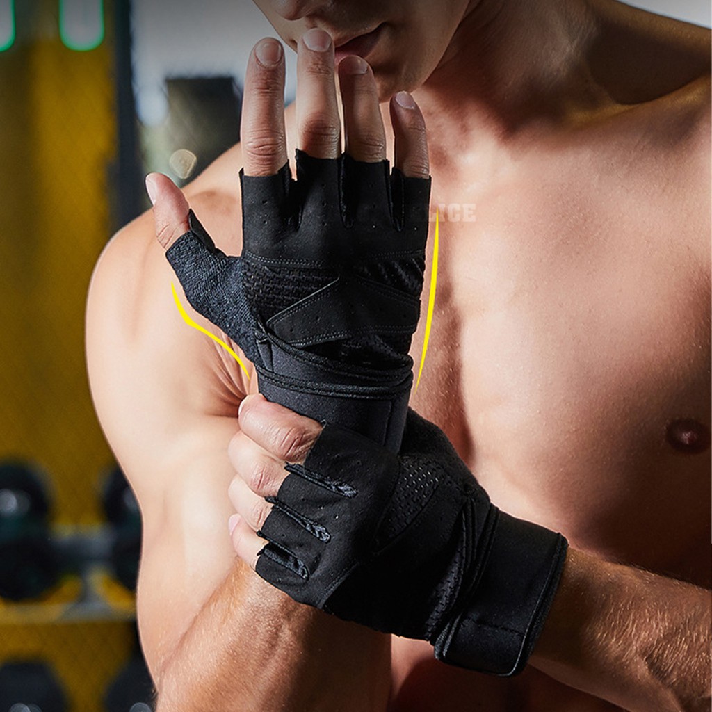 Găng Tay Tập GYM Cao Cấp - Bao Tay Cụt Ngón Thể Thao Cá Tính - Mạnh Mẽ - GTT.02