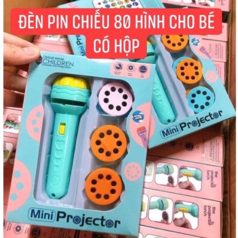 Đèn pin chiếu hình cho bé 80 hình nhiều chủ đề sắc nét