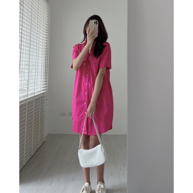 Váy sơ mi dáng dài vintage siêu xinh