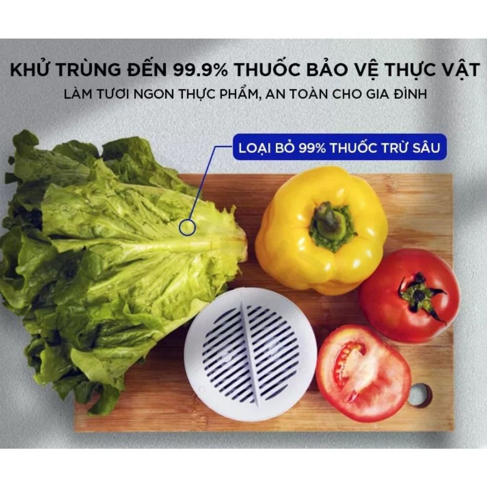 Máy Khử Độc Thực Phẩm Xiaoda , Khử Trùng tiệt khuẩn Thực Phẩm Loại Bỏ Thuốc Trừ Sâu , Khử 99.9% Vi Khuẩn Gây Hại