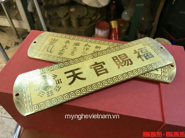 Kim bài thiên quan tứ phước bằng đồng cao cấp