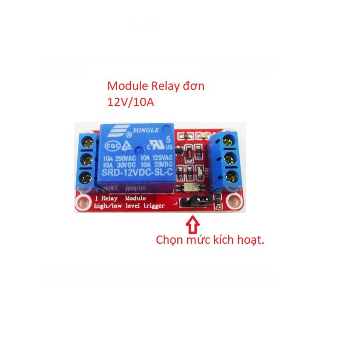 Module Relay đơn 12V/10A