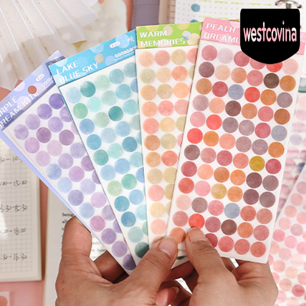 Phương Tây✎Bộ 6 Tấm Sticker Dán Trang Trí Sổ Tay Chống Phai Màu Đa Năng