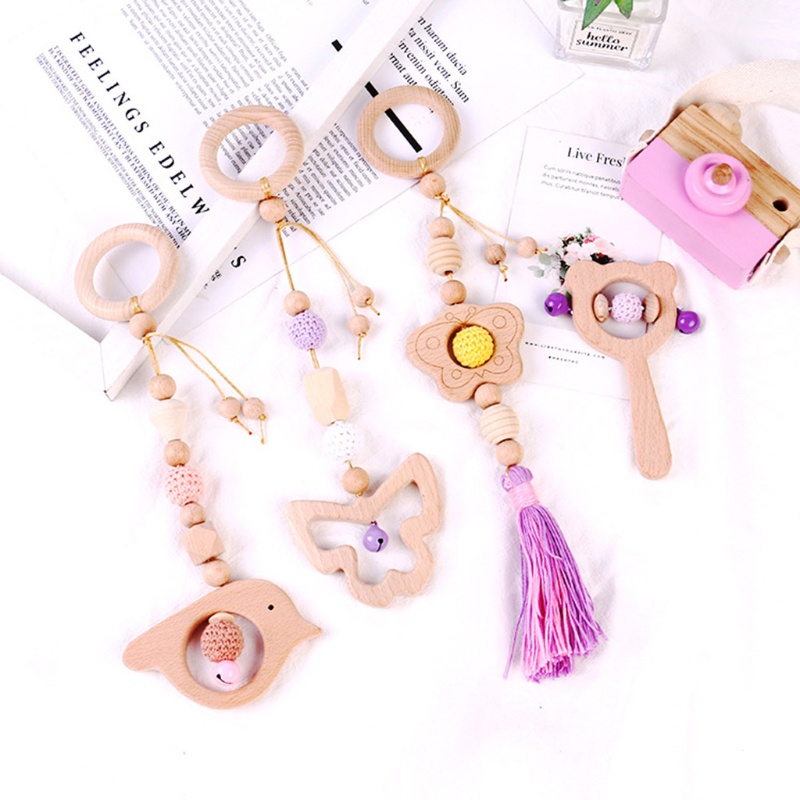 Bộ 4 Món Đồ Chơi Lục Lạc Treo Trang Trí Phòng Bé Sơ Sinh