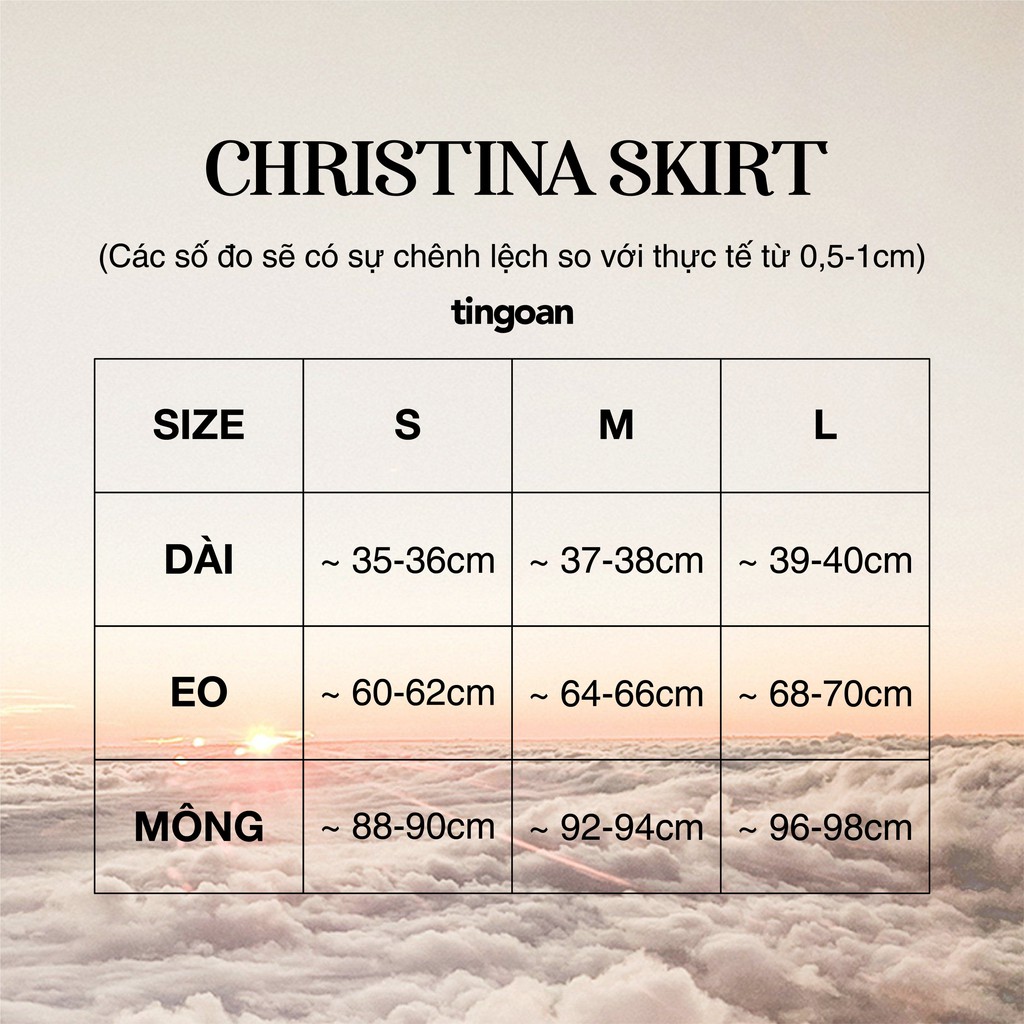 TINGOAN®  - Chân váy tweed cổ bẻ kẻ đen trắng tingoan CHRISTINA SKIRT/XM