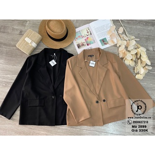 BIG SIZE - Áo khoác blazer lửng (MS 2899) vest ngoại cỡ 65kg đến 90kg