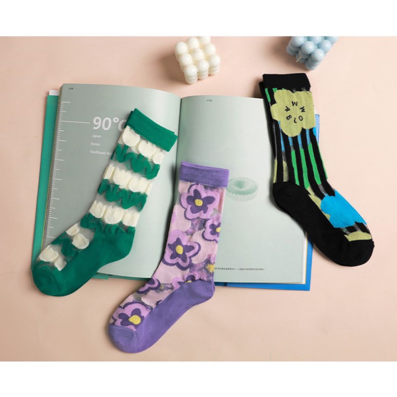 Tất cổ cao WAFNHA WAFNHA D187 thoáng khí in họa tiết hoạt hình dễ thương