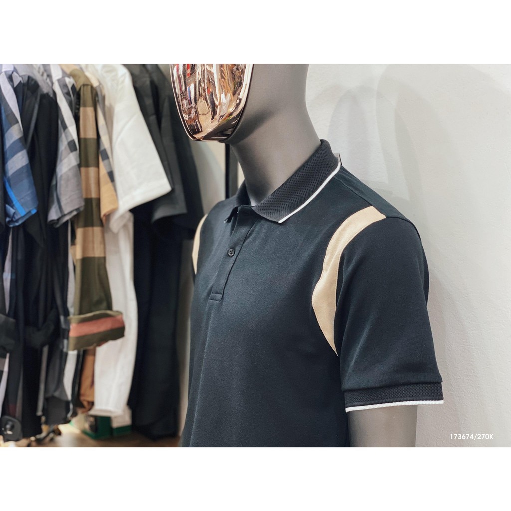 Polo trơn cải cổ và vai