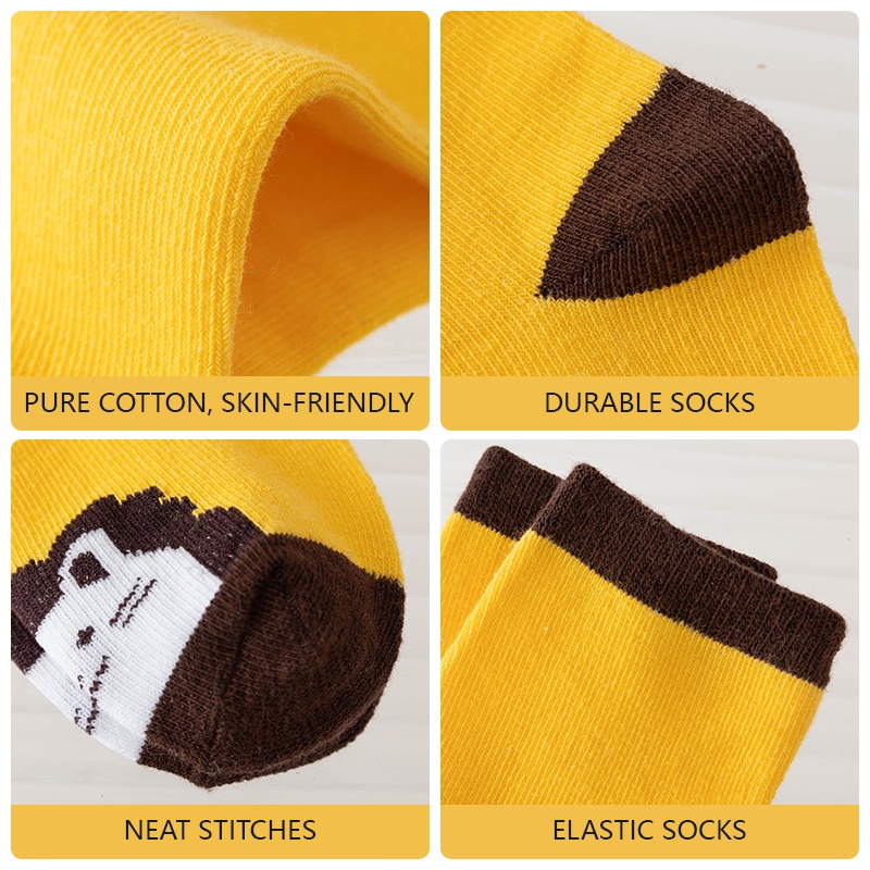 [THOMAS Kids] Set 5 Đôi Vớ Cotton Thoải Mái Họa Tiết Khủng Long Dễ Thương Cho Bé 1-12 Tuổi