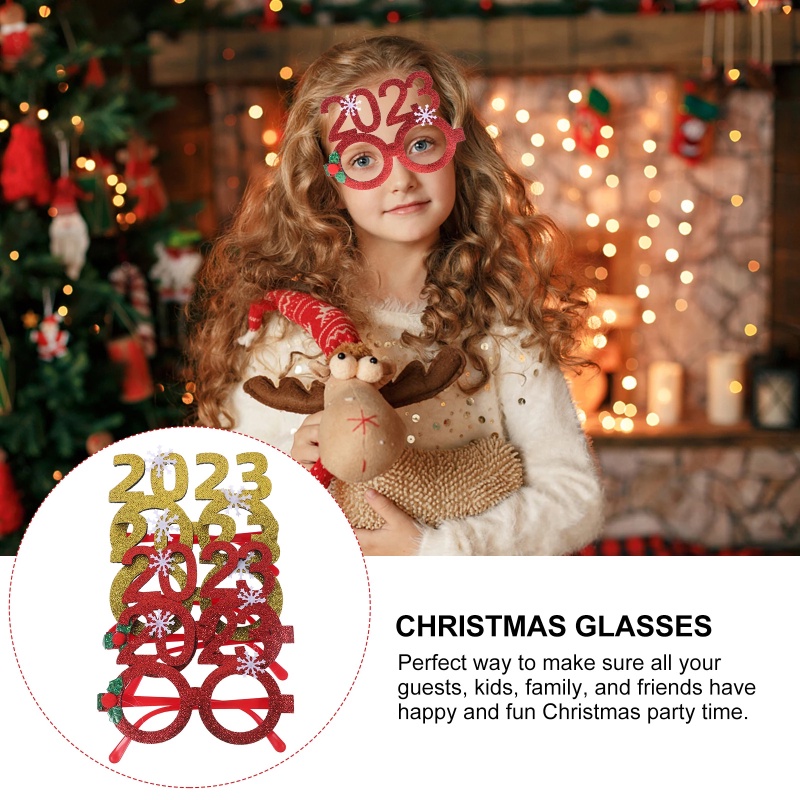 1 Khung Kính Bằng Giấy Hình Ông Già Noel / Cây Thông Vui Nhộn Trang Trí Giáng Sinh / Năm Mới / Quà Tặng Cho Bé