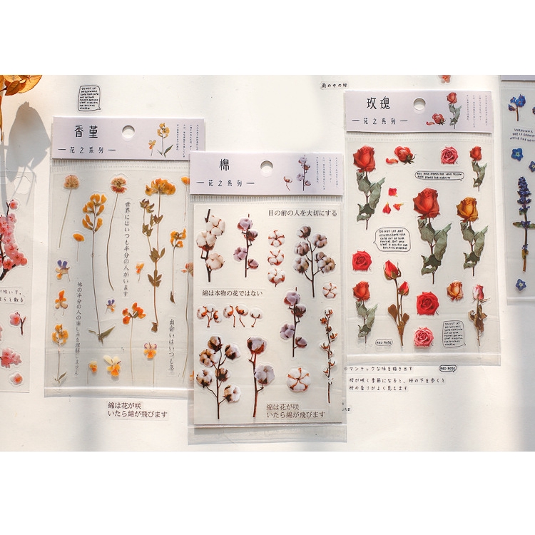 Hình dán sticker trang trí sổ lưu niệm xinh xắn