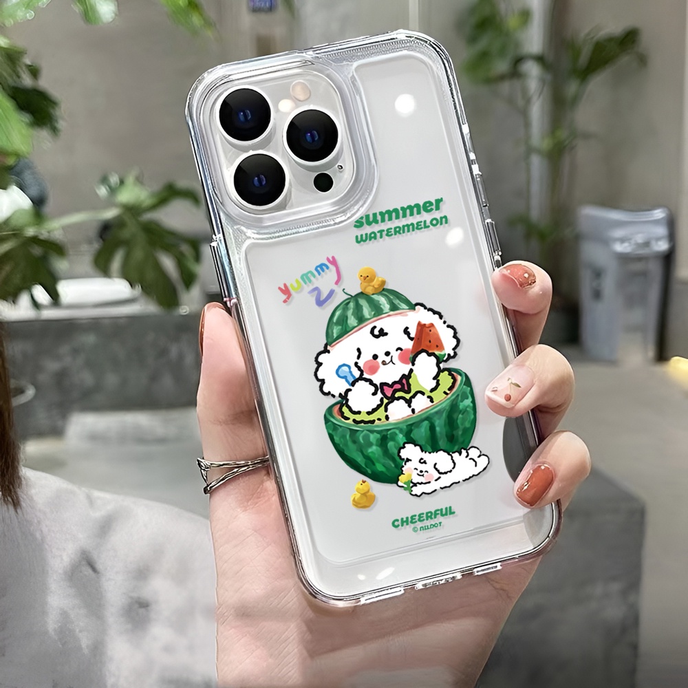 Ốp Điện Thoại Trong Suốt Hình Dưa Hấu Cho iphone 14ProMax 14Plus 13 11 12 7Plus X XR XS Max 8 7