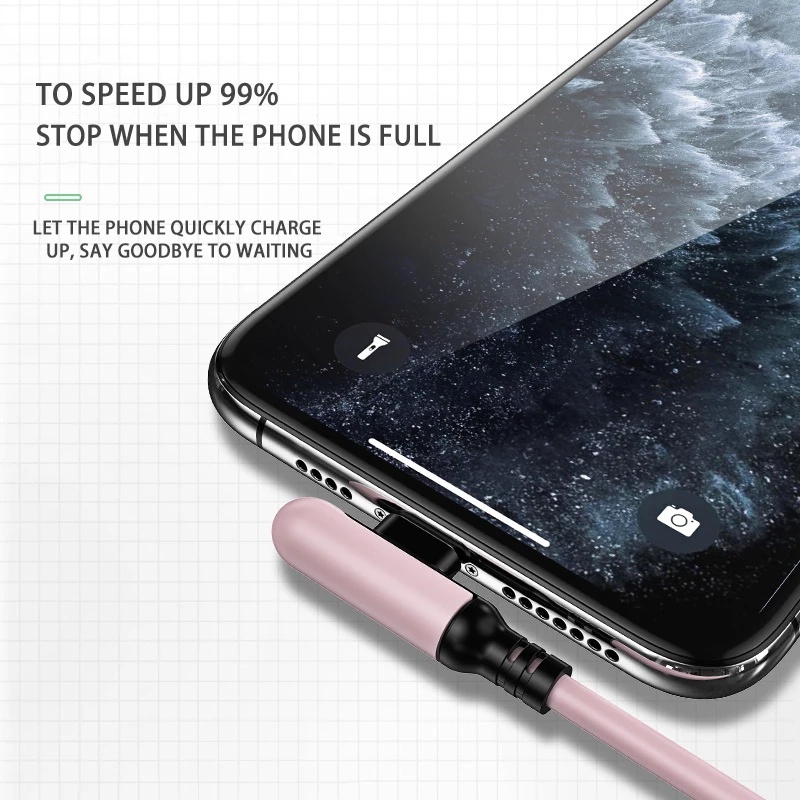 Dây Cáp Sạc USB Nhanh 3A 90 Độ Tương Thích Với iPhone 12 11 Pro Max X XR XS 8 7 6 6s 5 5s
