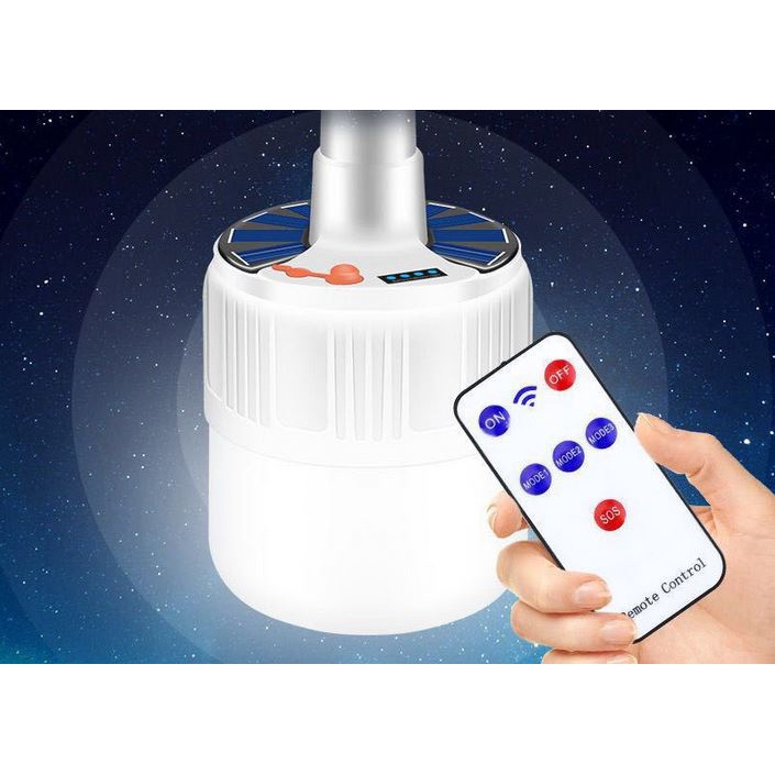 ĐÈN TÍCH ĐIỆN ĐÈN NĂNG LƯỢNG MẶT TRỜI, CÓ ĐIỀU KHIỂN TỪ XA, Công Suấ 100W, 5 Chế Độ Sáng