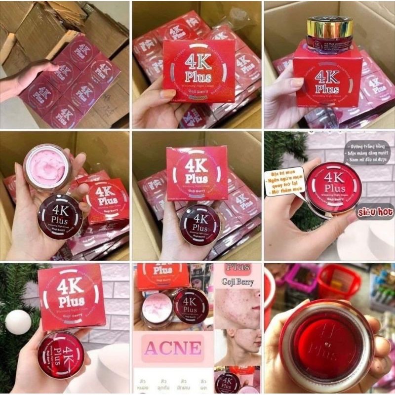 Kem 4K Plus Đỏ Cho Da Mụn 🇹🇭 Hàng Chính Hãng