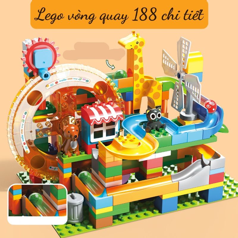 Bộ lego duplo hãng feelo - vòng quay 188 chi tiết - ảnh sản phẩm 2