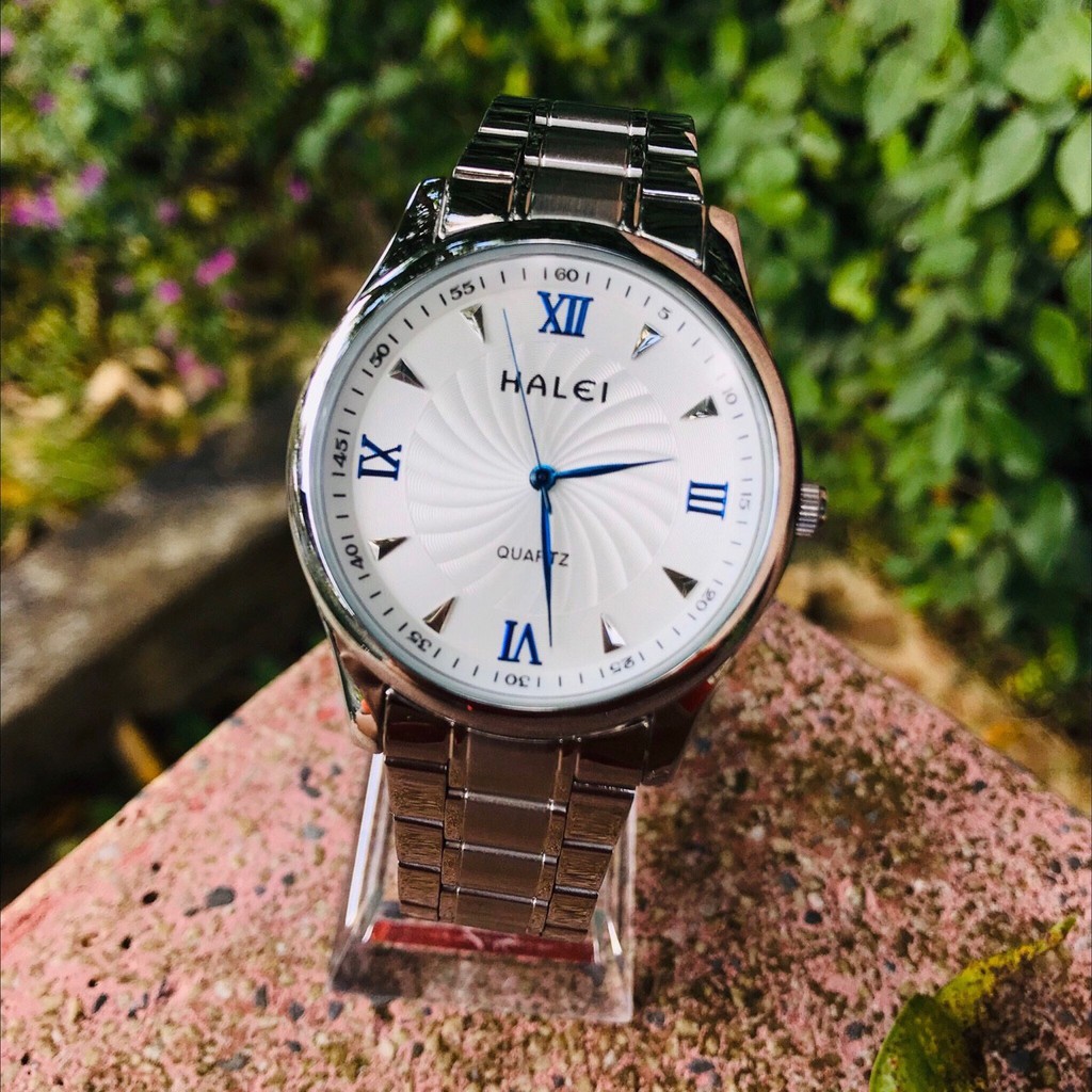 (Giá sỉ) Đồng hồ nam nữ thời trang Halei H62, Dây kim loại cao cấp, Mặt số la mã sang trọng, Bảo hành 6 tháng