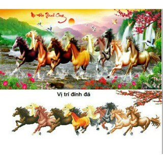 Tranh đính đá mã đáo thành công lv286 kích thước :110×50cm.
