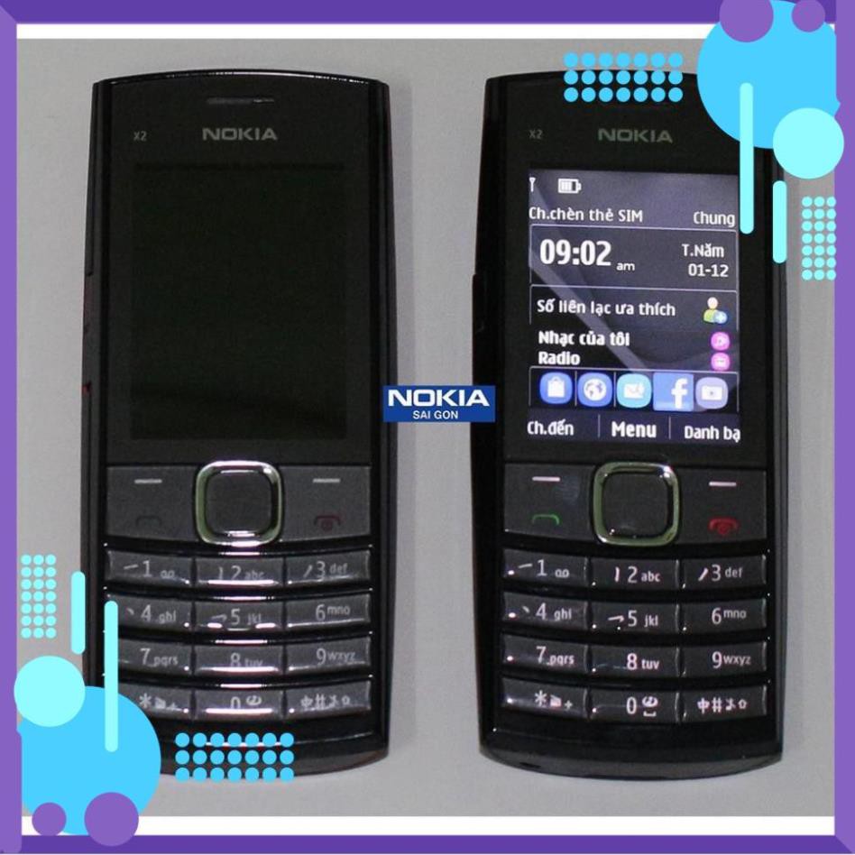 Đẹp rẻ  Vỏ Bộ Có Sườn Nokia X2 02 ,Tặng Bàn Phím Kèm Theo