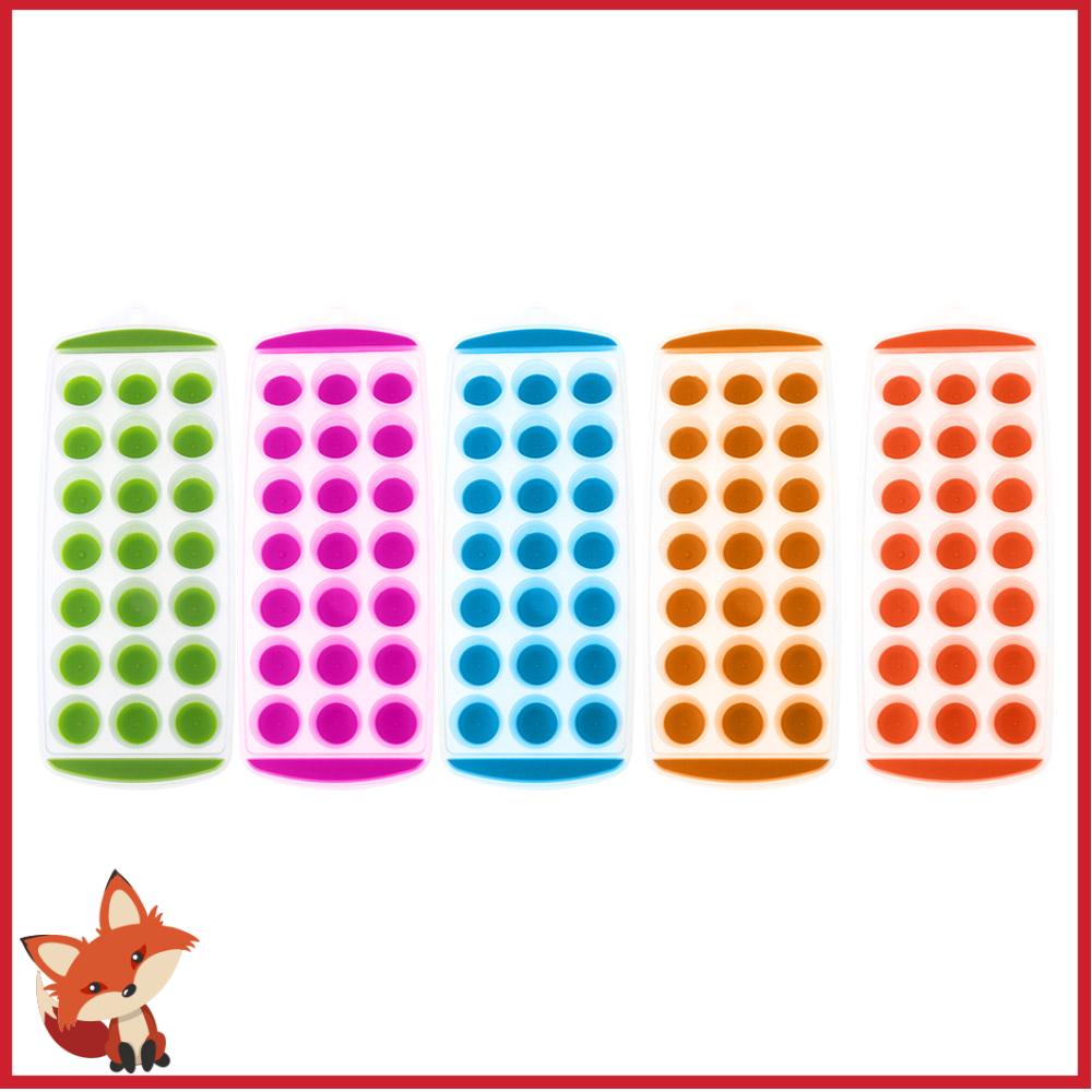 Khuôn Silicone Làm Nước Đá/Sô Cô La 21 Ngăn Tròn Tiện Dụng Cho Nhà Bếp