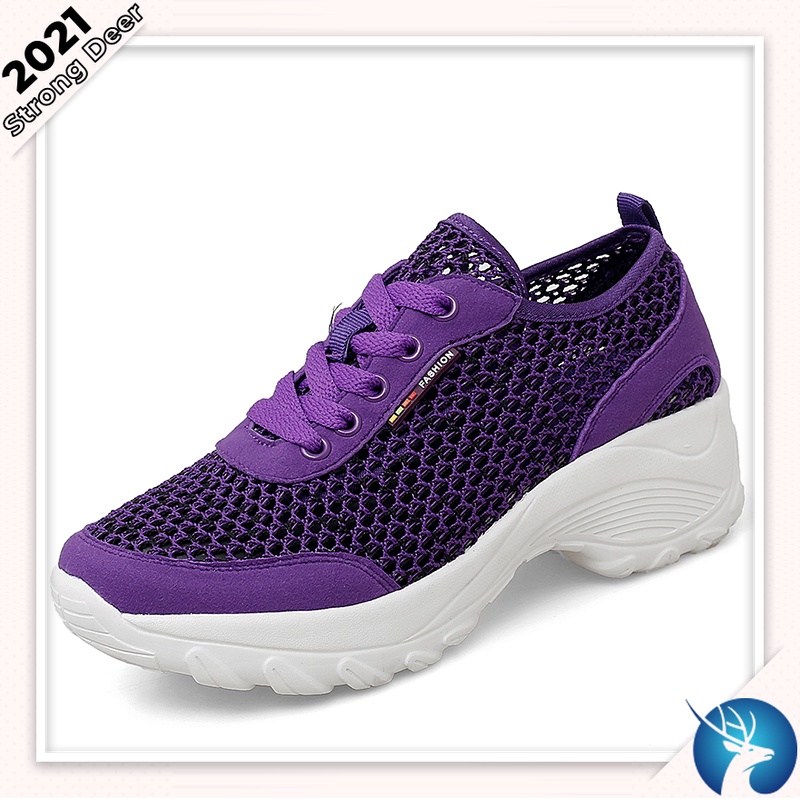 Giày thể thao thiết kế kiểu lưới thoáng khí dễ phối đồ dành cho nữ với size 35-42 2022