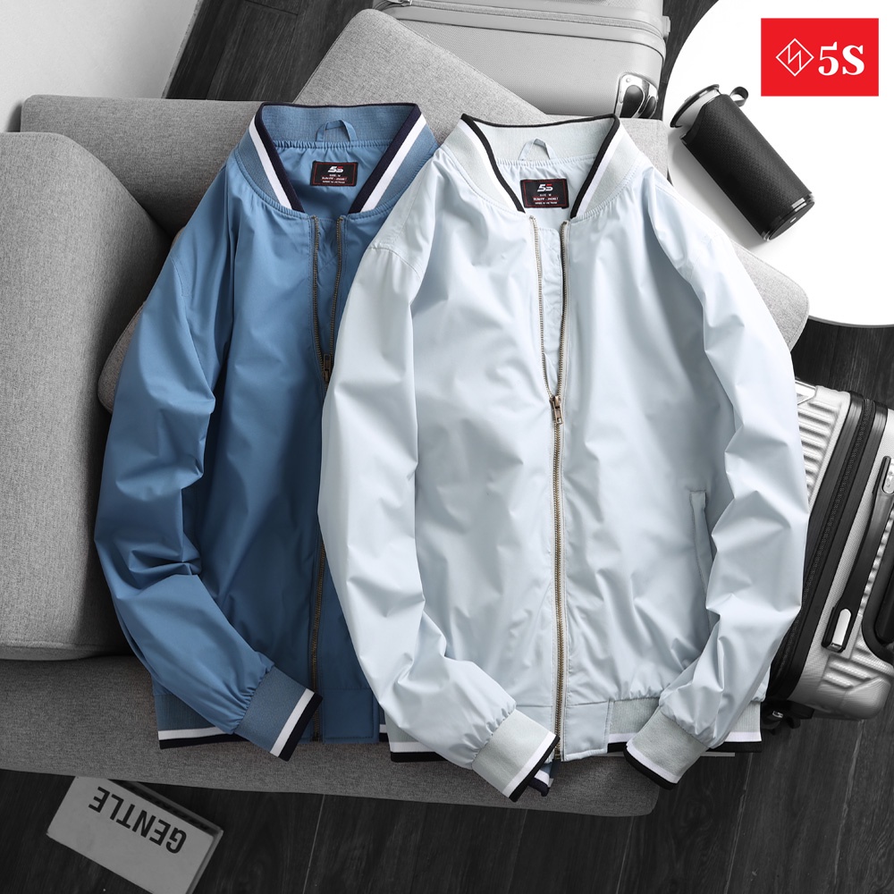 [MUA 2 GIẢM 30K] Áo Khoác Bomber Nam 5S (4 Màu), Chất Vải Poly Cao Cấp, Mềm, Bền Màu, Thiết Kế Trẻ Trung (AKB21022)