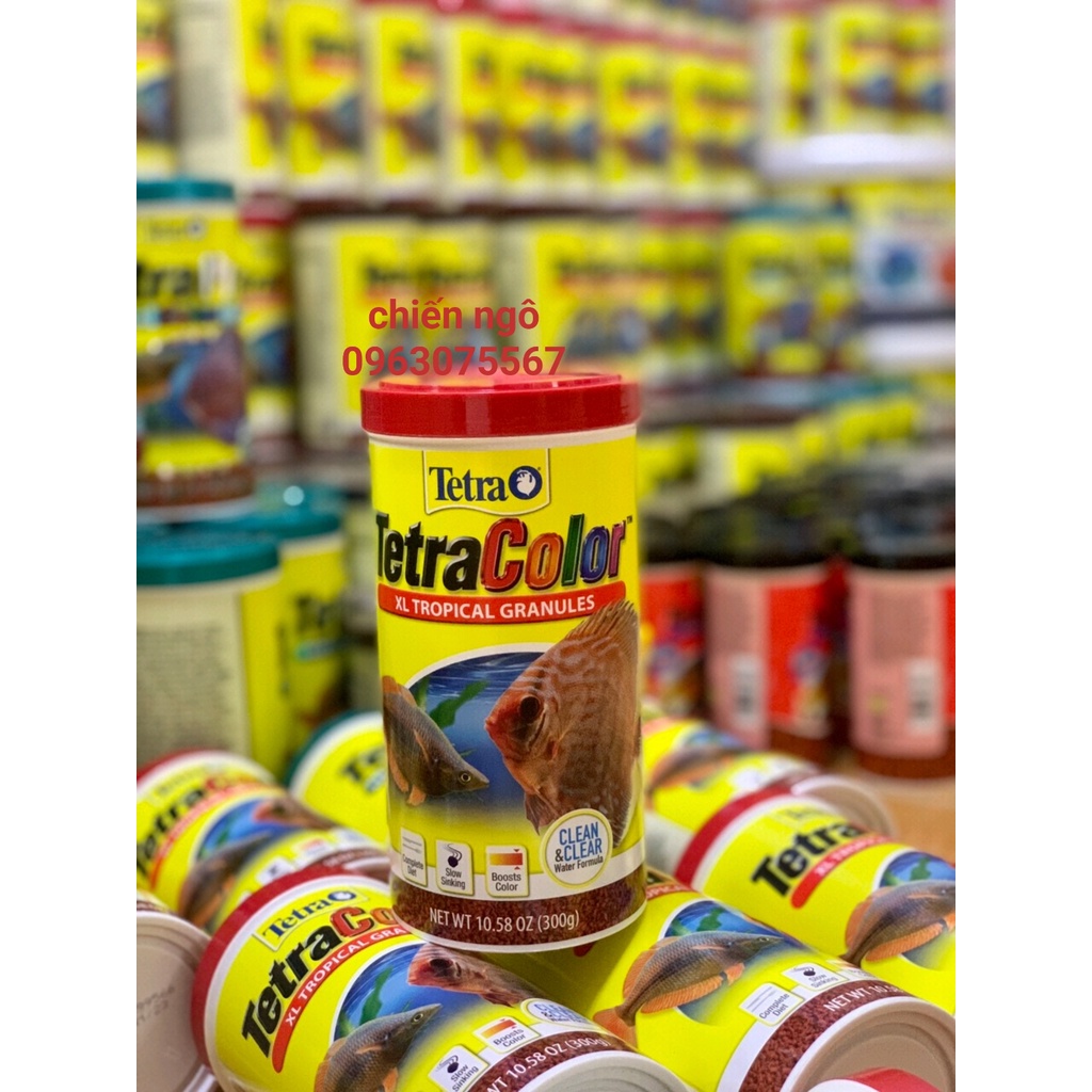 Thức ăn kích màu cao cấp cho cá cảnh Tetra Color XL Tropical Granules hộp 300g