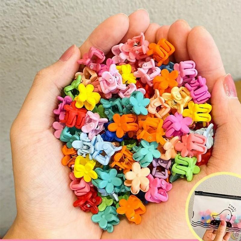 Set 50 Kẹp Tóc Nhí Nhiều Màu Dễ Thương Cho Bé