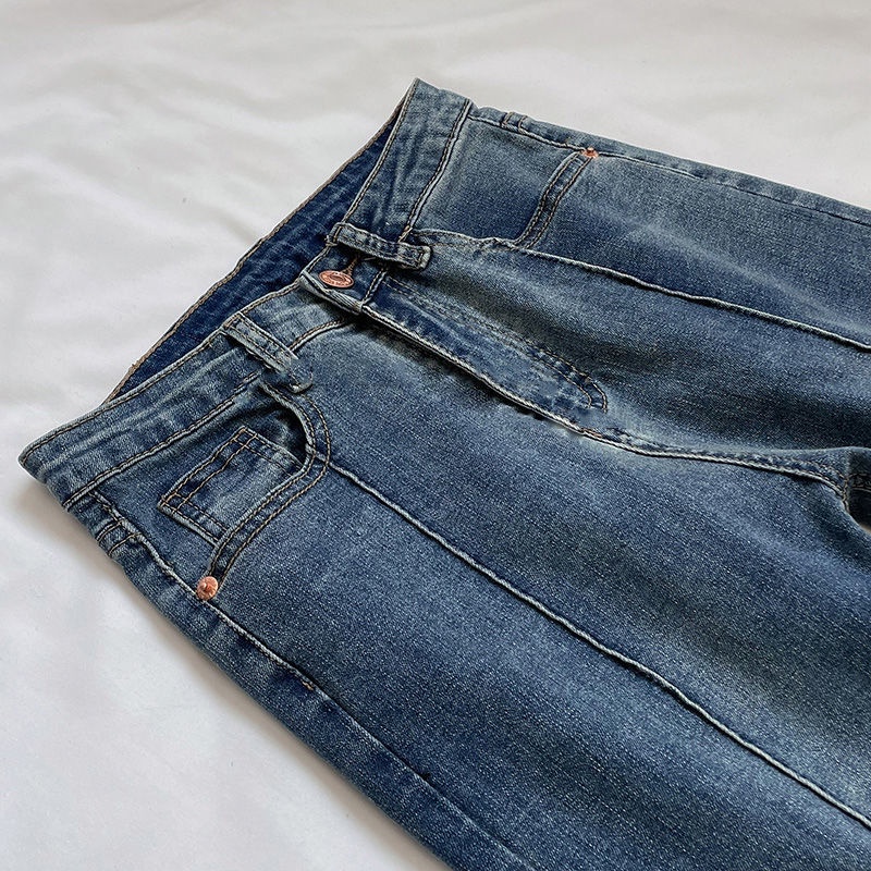 Quần Jeans Nữ Dài Lưng Cao Ống Đứng Thời Trang Mới