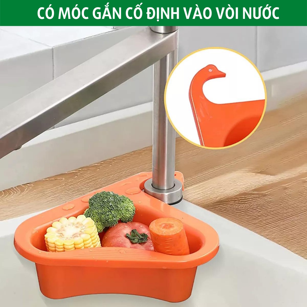 Lọc rác bồn rửa bát thiên nga khay chặn rác rửa chén thông minh đa năng