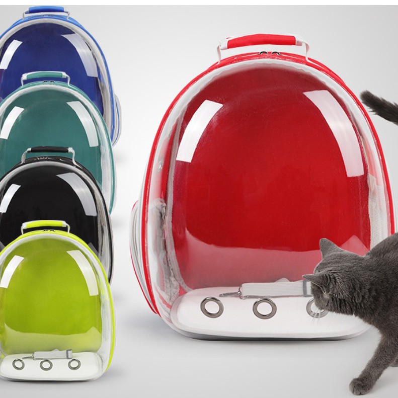 Ba lô phi hành gia vận chuyển thú cưng trong suốt kèm thảm lót