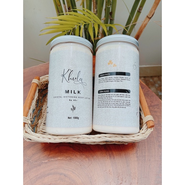 [COMBO SIÊU TRẮNG] Kem body trắng da Body Milk ko bết rít 1000g &amp; Tắm trắng thảo mộc dòng tắm trắng body cao cấp