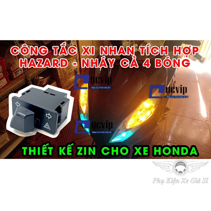 [Giá Siêu Rẻ] Công Tắc Xi Nhan Tích Hợp Hazard 30mm Gắn Cho Honda Đời 2016 - 2020 2854