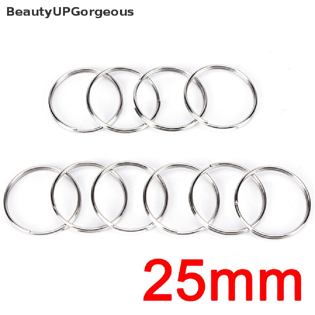 [Beautyup Gorgeous] Set 10 Vòng Thép Niken Mạ Niken Gắn Móc Khóa