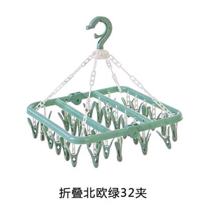 BỘ MÓC CHÙM NHỰA CAO CẤP 32 MÓC GẤP GỌN TIỆN DỤNG