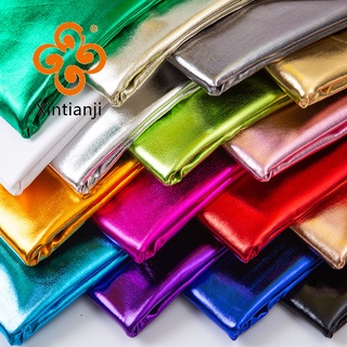 Vải spandex co giãn cao 4 chiều màu trơn đính kim sa 1m tj4136 dùng làm trang phục diy