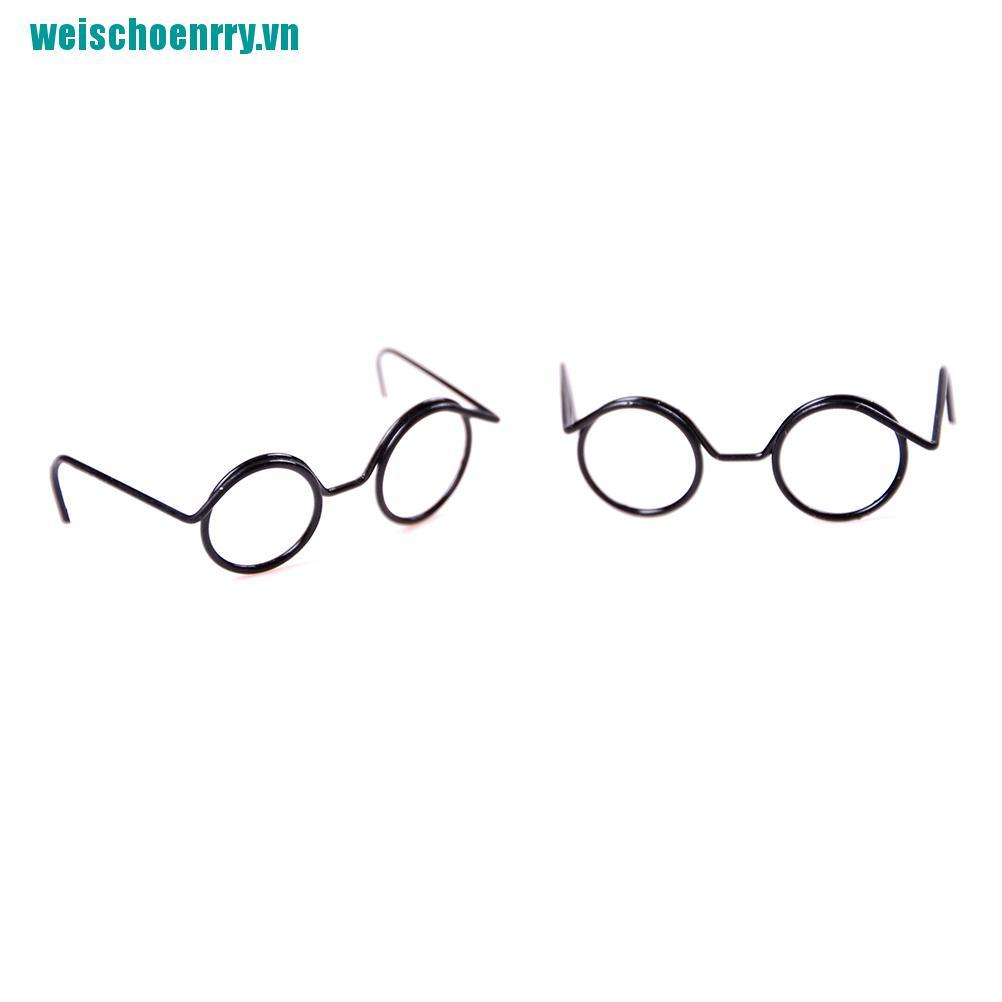 Weis♪Set 2 Mắt Kính Gọng Tròn Cho Búp Bê Tỉ Lệ 1 / 6 30cm